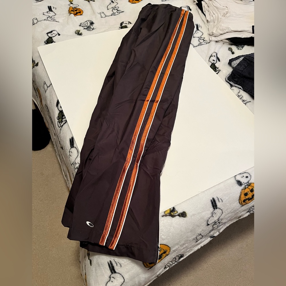 Kids Interior Fleece-Lined Track Pants w/ Orange Stripes (Size 18-20)